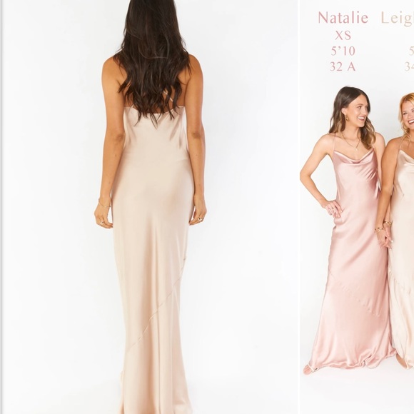 Show Me Your MuMu Tuscany Maxi Slip Dress in champagne - Picture 9 of 10